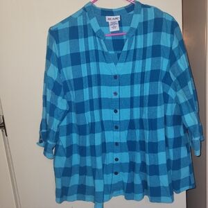 Vintage 90s Blair Flannel Blouse